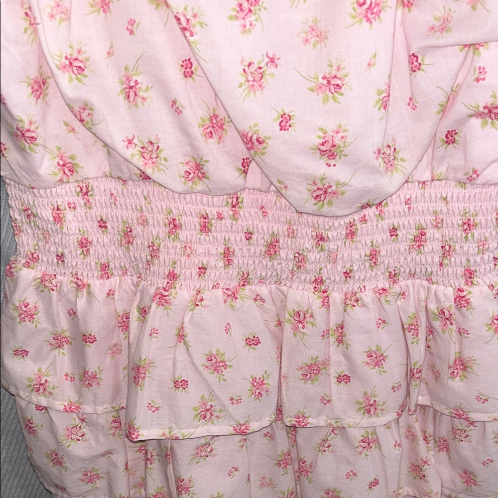 The Children's Place Pink Floral Tiered Dress - Picture 4 of 5